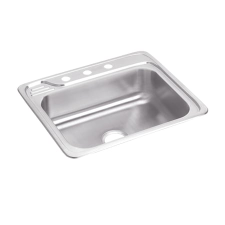 Elkay Celebrity Stainless Steel 25 X 22 X 7-9/16 Single Bowl Top Mount Sink ECC25224
